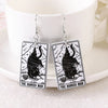 Rectangular Double Sided Tarot Cat Acrylic Earrings Halloween Magic Divination Animals Epoxy Pendant Earring for Women Jewelry - Image 7