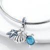 Silver Blue Charms Whale Shark Sea Turtle Dolphin Seahorse Pendant Bead Fit Bangle Bracelet Charms Jewelry - Image 2