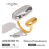 316L Stainless Steel Ring with Gold-Tone and Silver-Tone Designs - Image 15