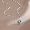 Selling Silver,Pink,Red,Blue Heart-Shaped Necklace,Suitable for European Women's High-Quality Jewelry Gift - Image 9