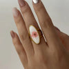 Stainless Steel Five-Petal Flower Ring in Multiple Colors - Image 10