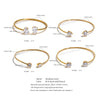 58/60mm Stainless Steel Cubic Zirconia Square Heart Cuff Bracelet Bangle Delicate Aesthetic Jewelry - Image 6