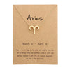 12 Zodiac Sign Necklaces With Cardboard Constellations Pendant Gold Color Chains Choker For Women Birthday Jewelry - Image 24