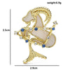 Rhinestone Star Alloy Aries Goat Brooch Pins Elegant Zodiac Jewelry Gift Shell Animal Badge For Suit And Dress - Image 6