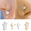 Flower Heart Butterfly Moon CZ Dangle Body Piercing Jewelry L Shaped Nose Stud Nose Rings Nose Ring Studs - Image 3