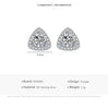 Modian 925 Sterling Silver Luxury Triangle Stud Earrings for Women Sparkling Clear Cz Ear Studs Fine Elegant Weddings Jewelry