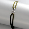 Two Oval Rings Interlock Steel Rope Bracelet - Image 6