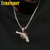 Iced Out Bling CZ Letter Badge Pendant Necklace Cubic Zirconia Gold Color Lettes Money Charm Men Hip Hop Jewelry - Image 4