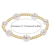 Shell Pearl Bracelet With Gold Plated Beads Stack Jewelry Dainty Bridal Beach Handmade Beaded Bracelets for Women Gift - Image 7