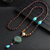 Vintage Handmade Necklace Nepal Buddhist Mala Wood Beads Pendant Necklace Ethnic Fish Horn Long Statement Men Women's Jewelry - Image 14