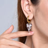 Acrylic Resin Leopard Heart Pendant Hoop Earrings Woman Gold Color Thick Stainless Steel Ear Buckle Female Jewelry - Image 2