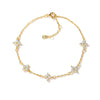 Silver Four-leaf Flower Necklace Bracelet Set for Women Vintage Design Sparking Jewelry Set Party Jewelry Gifts - Image 11