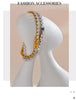 Stainless Steel Bracelet with Crystal Accents in Gold-Tone or Silver-Tone - Image 10