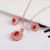 Retro Classic Temperament Women's Snowflake Set Zircon Crystal Pendant Necklace Earrings with Snowflake - Image 14