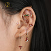Titanium Marquise Flower Helix Stud 16G Four-Petal CZ Floral Cartilage Tragus Conch Ear Piercing Jewelry - Image 6