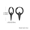 Personality Cool Mens Hoop Earrings, Silver Color Metal Hoops, Punk Hiphop Piercing Ear Jewelry - Image 9