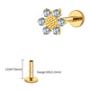 Titanium 16G Mini Sunflower Cartilage Earring Dainty Flower CZ Helix Conch Earlobe Piercing Labret Stud - Image 7