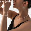 Silver Set of Shiny Silver Clavicle Necklace Bracelet Jewelry, Women's Simple Starry Sky Accessories Jewelry - Image 7