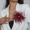 21CM Multicolor Feather Large Brooch for Women Ladies Pearl Pin Brooches Party Cloth Jewelry Accessories Gifts - Image 2