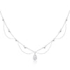 Silver Double-Deck Water Droplet Shape Women Choker Zircon Chain Necklace Jewelry Wedding Party Gift - Image 7