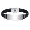 Braided Leather and Stainless Steel Bracelet with 21 cm Length - Image 14