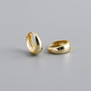 Silver Simple Wide Huggies Gothic Hoop Earrings for Women European Unisex Piercing Rock Jewelry Ear Buckles - Image 17