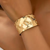 A Women's Open Bracelet in Bohemian Style with Adjustable Hammered Texture, Suitable for Daily Wear and Vacations - Image 1