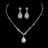 3 Wedding Season Women's Droplet Necklace and Earring Set Banquet Party Accessories 4055 - Image 1