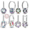 Silver Hoop Earrings Starlight Heart Butterfly Crystal Zircon Hoop Earrings For Women Girl Jewelry Gift - Image 1