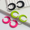 Korean Frosted Acrylic C-Shape Hoop Earrings for Women Resin Geometric Candy Color Circle Earrings Jewelry Gifts - Image 4