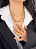 316L Stainless Steel Ball Chain Necklace with Multicolor Crystal and Zircon Details - Image 10