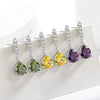 Silver Light Water Drop Classic Shining Water Drop Zircon Women's Earrings - Image 3