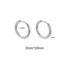 10pcs Stainless Steel Small Hoops Earring Piercing Ear Cartilage 8-20mm Women Men Stainles Steel Round Circle - Image 10
