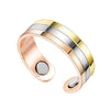 99.99% Copper Magnetic Rings Tricolor Cuff Therapy Ring Adjustable Ring magnetico terapeutico Three color open ring - Image 2
