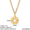 Stainless Steel Chain Necklace with Colorful Pendant Designs - Image 36