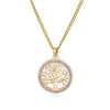 Stainless Steel Tree of Life Pendant Necklace for Women Hollow Life Tree Necklace With Zircon Border - Image 6