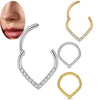 Hinged Heart Nose Hoop in 8 mm or 10 mm Sizes with Gold-Tone or Silver-Tone Choices - Image 1