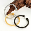 Simple Twisted Cuff Bracelets For Women Men 316L Stainless Steel Round Wristband Bangle Unisex Jewelry - Image 4