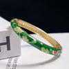Double Bangle Vintage Cloisonne Bangle Traditional Chinese Hollow Out Flower Bangle Vintage Ethnic Women's Hand Bracelet - Image 23