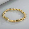Gold Plated Silver 4MM Chain Bracelets for Men Women Unisex Simple Charm Bracelet Wedding Party Gift 20cm 8in - Image 2