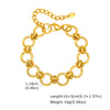Gold Plated Chunky Oval Link Chain Stainless Steel Bracelet for Women, Minimalist Jewelry Gift - Image 10