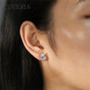 Pear Cut Earrings for Women Gold Plated Jewelry Silver Ear Studs - Image 6