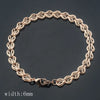 15 Style Choose Women Men Girl Rose Gold Color Curb/Weaving Bracelets Chains Jewelry 18cm-23cm - Image 21