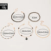 4-5pcs/Set Bohemian Woven Rope Foot Chain for Men and Women Geometric Alloy Black Beads Dropping Oil Anklet Set - Image 2