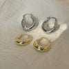 Smooth Stainless Steel Circle Hoop Earrings in Gold Tone and Silver Tone - Image 6