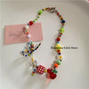 Y2K Handmade Strawberry Love Heart Pendant Pearl Choker Necklace For Women Goth Sweet Cute Scene 2000s Emo Jewelry Accessories - Image 8