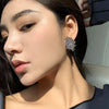 Vintage glossy texture woven silver earrings for women exaggerated style earings stud part jewelry gifts - Image 5