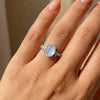 Silver Imitation Opal Moon Rings for Women Aesthetic Wedding Accessories Fancy Anniversary Gift Statement Jewelry - Image 3