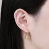 Stainless Steel Gold Color Geometric Square Hoop Earrings for Women Huggie Punk Hip-Hop Metal Round Circle Party Jewelry - Image 4
