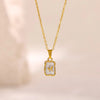 Elegant Charm Drip Oil Rose Flower Pendant Necklace Women Gold Color Stainless Steel Clavicle Fish Tail Necklaces Party Jewelry - Image 6